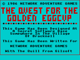 The Quest title screen for ZX Spectrum